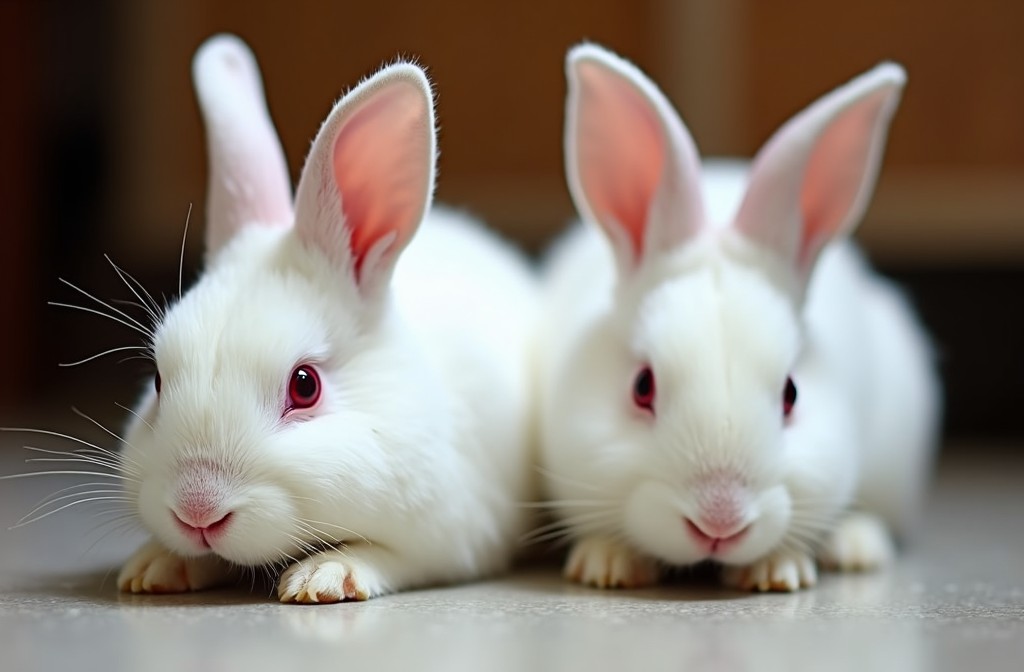 yeux rouges lapin albinos