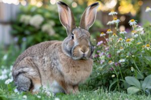 Le lapin Lièvre belge : race géante aux oreilles dressées et au tempérament calme